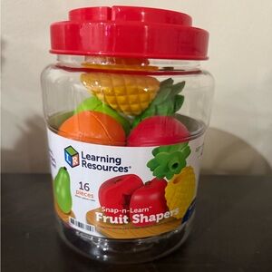 NWT Learning Resources Snap-n-Learn Fruit Shapers 16 pieces